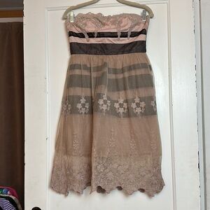 Miss Minuet strapless lace dress